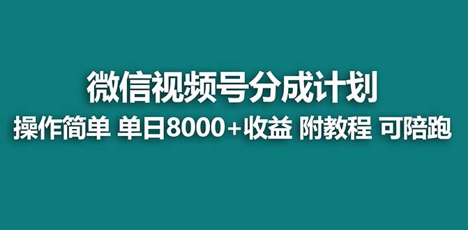 【蓝海项目】视频号分成计划，单天收益8000+，附玩法教程！-有量联盟