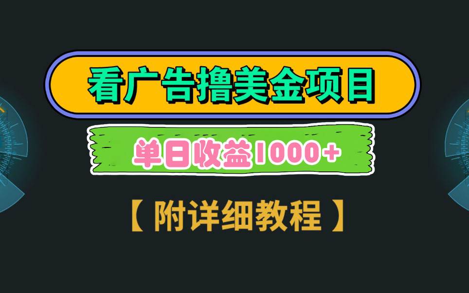 Google看广告撸美金，3分钟到账2.5美元 单次拉新5美金，多号操作，日入1千+-有量联盟