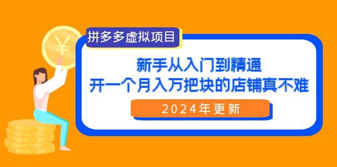 拼多多虚拟项目：入门到精通，开一个月入万把块的店铺 真不难（24年更新）-有量联盟