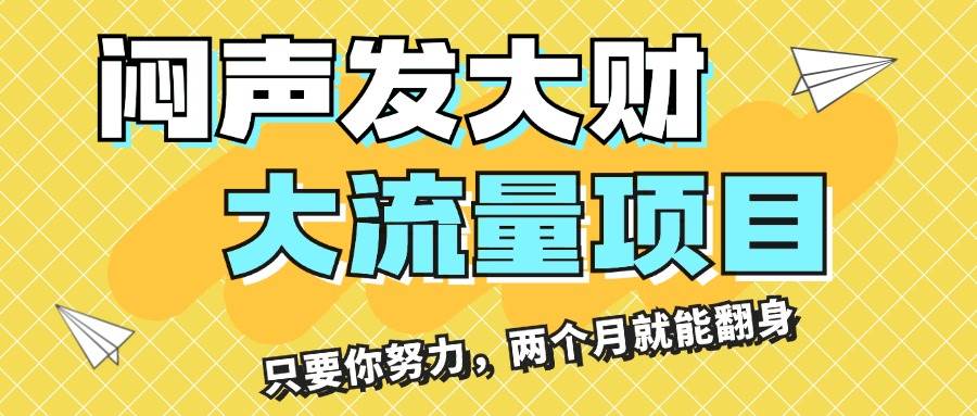 闷声发大财，大流量项目，月收益过3万，只要你努力，两个月就能翻身-有量联盟