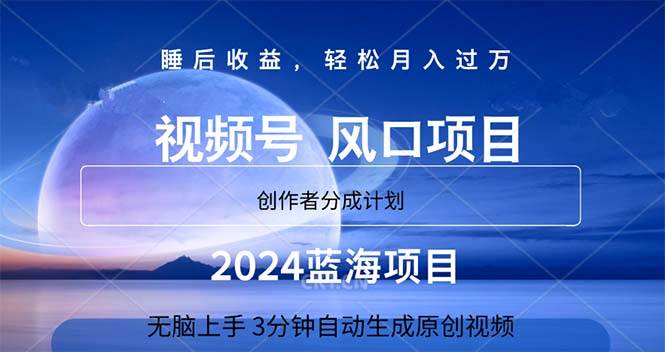 2024蓝海项目，3分钟自动生成视频，月入过万-有量联盟