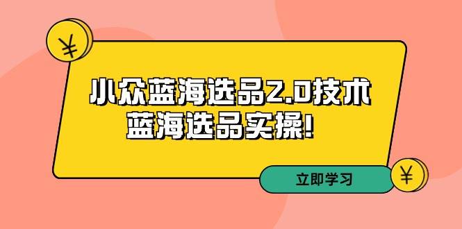 拼多多培训第33期：小众蓝海选品2.0技术-蓝海选品实操！-有量联盟