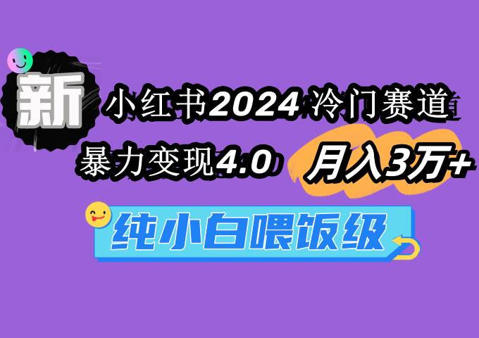 小红书2024冷门赛道 月入3万+ 暴力变现4.0 纯小白喂饭级-有量联盟