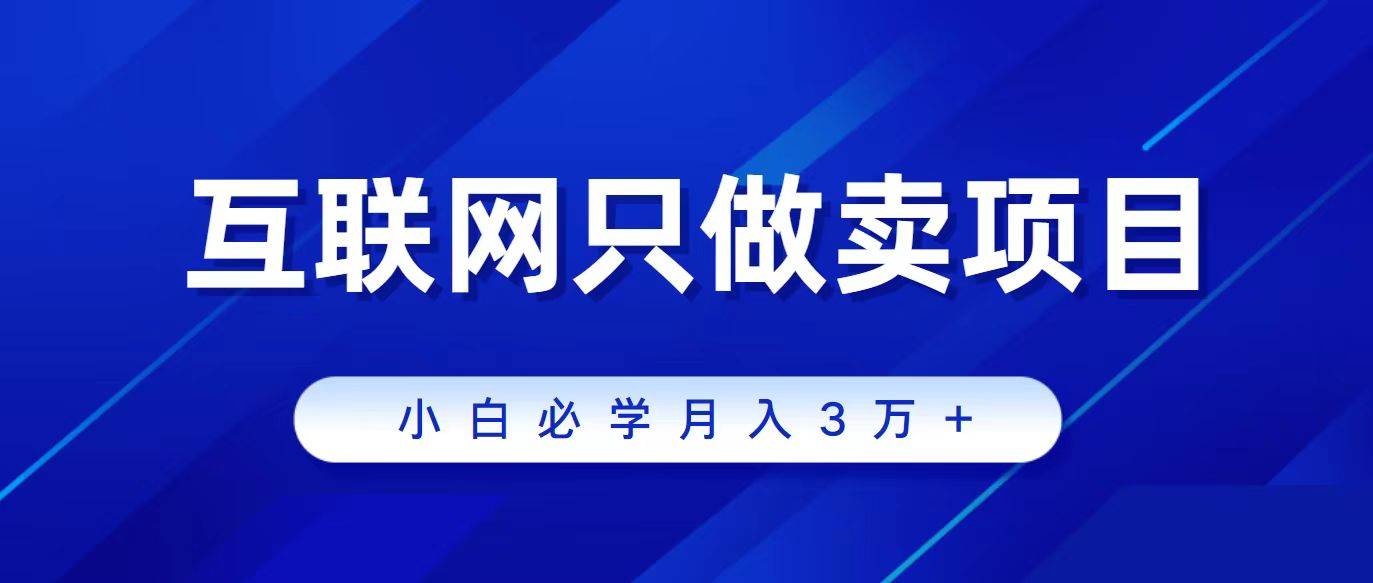 互联网的尽头就是卖项目，被割过韭菜的兄弟们必看！轻松月入三万以上！-有量联盟