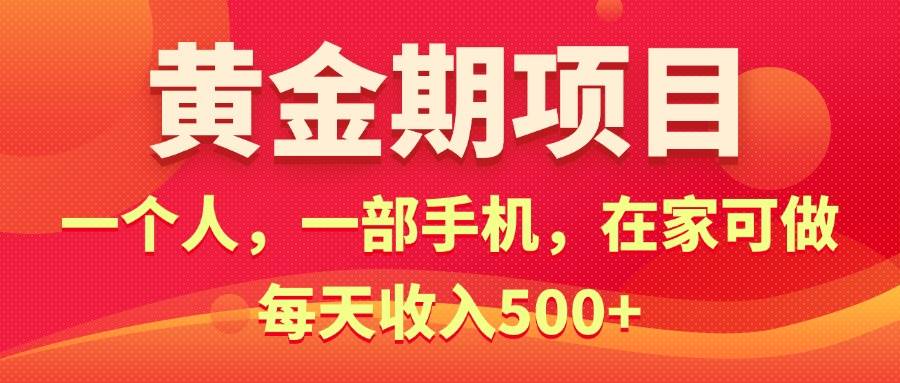 黄金期项目，电商搞钱！一个人，一部手机，在家可做，每天收入500+-有量联盟