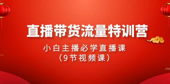 2024直播带货流量特训营，小白主播必学直播课（9节视频课）-有量联盟