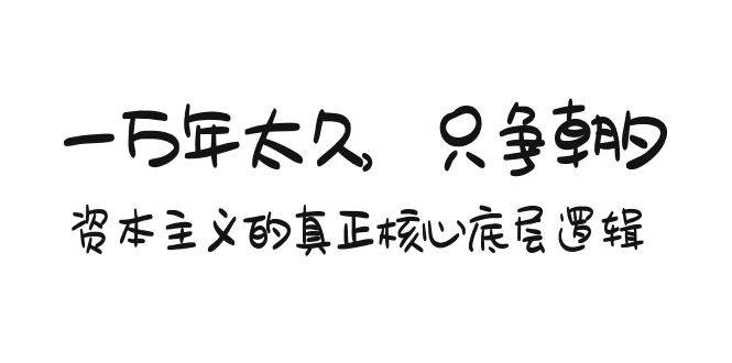 某付费文章《一万年太久，只争朝夕：资本主义的真正核心底层逻辑》-有量联盟