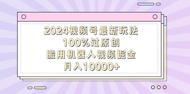 2024视频号最新玩法，100%过原创，搬用机器人视频掘金，月入10000+-有量联盟