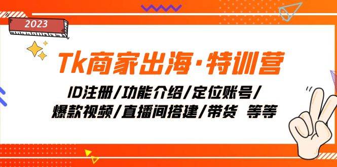 Tk商家出海·特训营：ID注册/功能介绍/定位账号/爆款视频/直播间搭建/带货-有量联盟