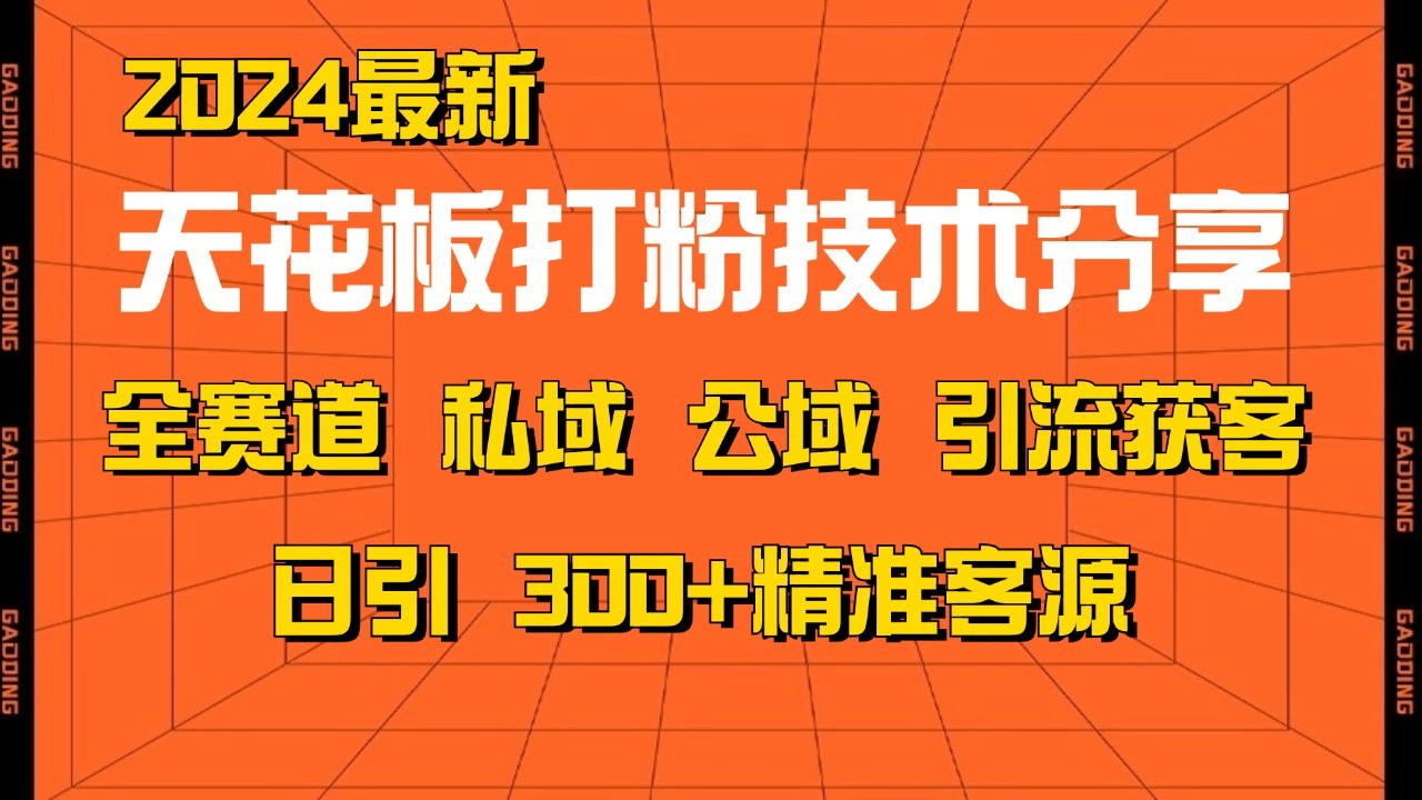 天花板打粉技术分享，野路子玩法 曝光玩法免费矩阵自热技术日引2000+精准客户-有量联盟