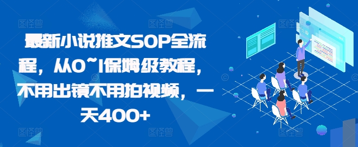 最新小说推文SOP全流程，从0~1保姆级教程，不用出镜不用拍视频，一天400+-有量联盟