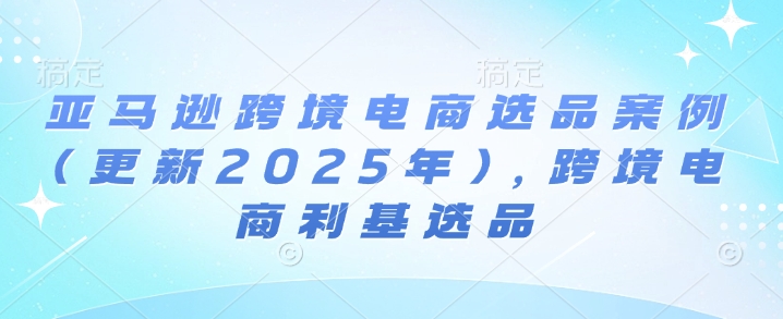 亚马逊跨境电商选品案例(更新2025年3月)，跨境电商利基选品-有量联盟