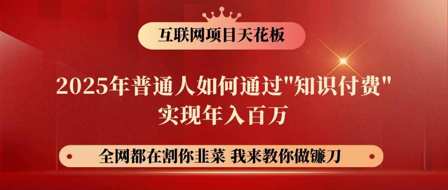 网创项目终点站-镰刀训练营超级IP合伙人，25年普通人如何通过“知识付费”年入百万-有量联盟