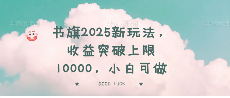 书旗2025新玩法,收益突破上限10000,小白可做-有量联盟