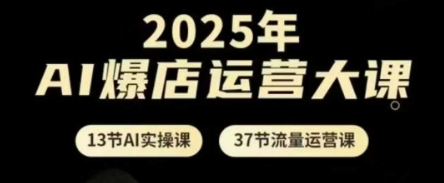 2025年AI爆店运营大课，13节AI实操课+37节流量运营课-有量联盟